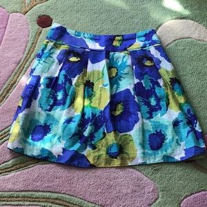 Ann Taylor Loft linen print skirt
